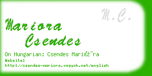 mariora csendes business card